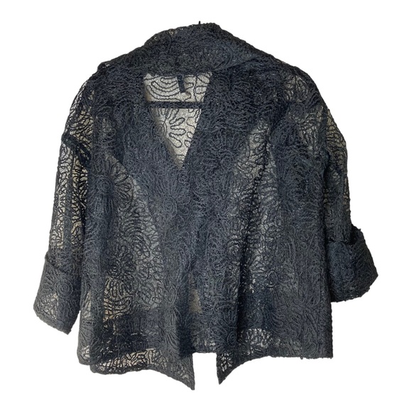 IC by Connie K Art to Wear Lace with Bold One Button Closure Black Size … - Picture 2 of 8